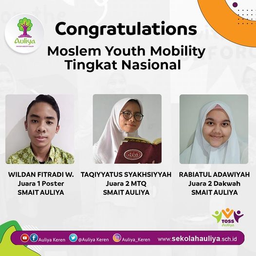  3 Siswa SMAIT AULIYA Raih Juara Lomba MYM 2022