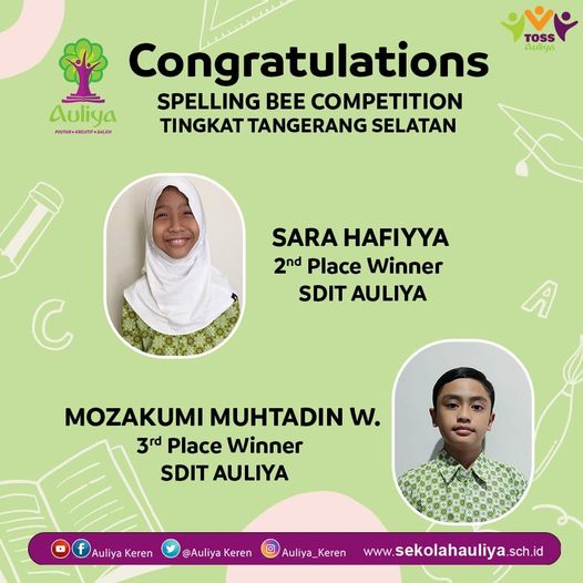  KERENN..! SISWA SDIT AULIYA ADU KETANGKASAN BAHASA INGGRIS DI AJANG SPELLING BEE TINGKAT TANGERANG SELATAN