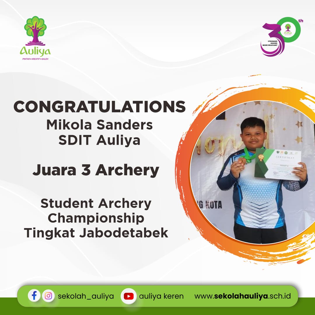  Mikola Sanders Raih Juara 3 di Student Archery Championship Jabodetabek